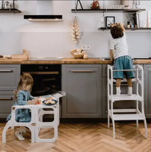 Modułowe pomocniki kuchenne dla dzieci