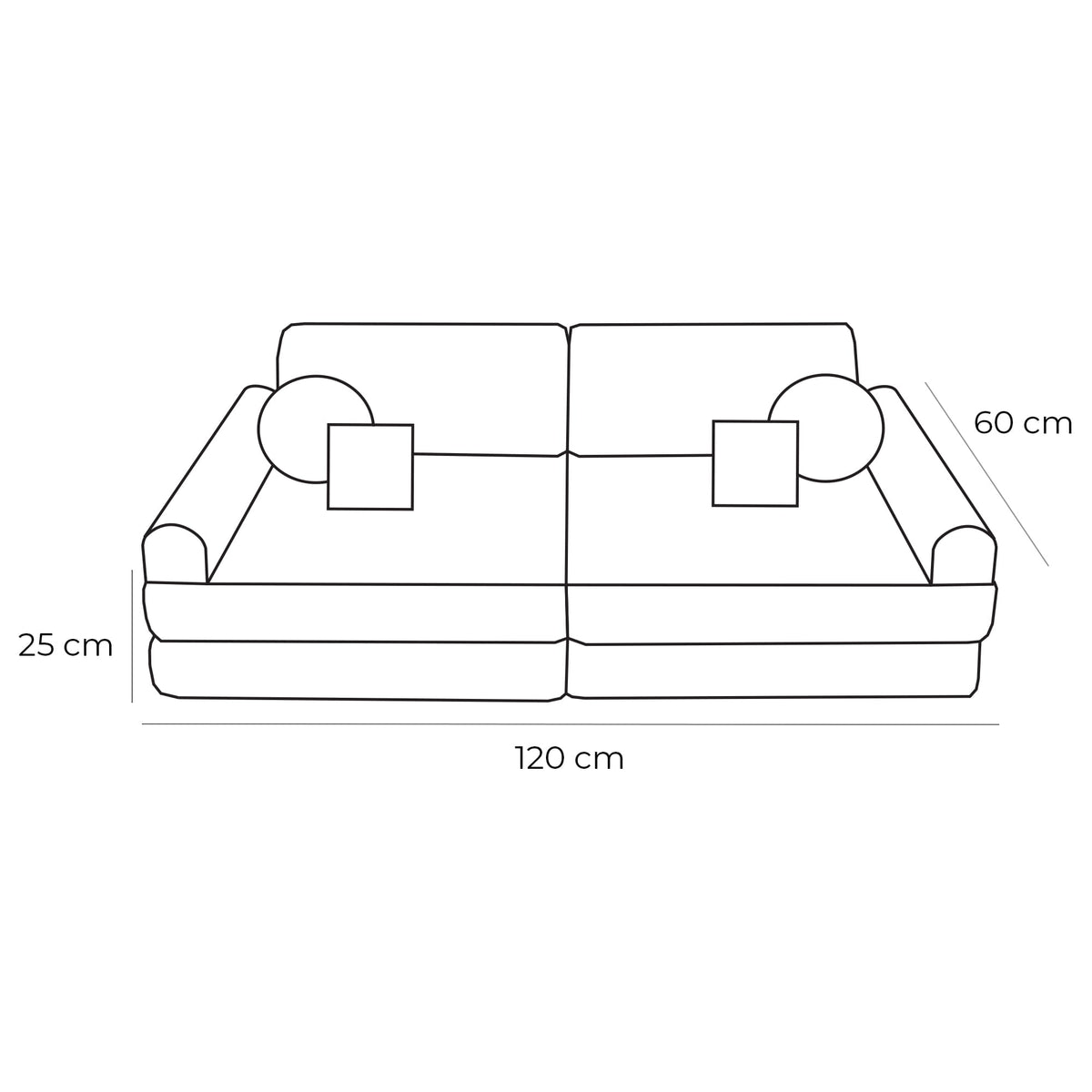 Medium Modular Sofa for Kids - Aesthetic Ecru