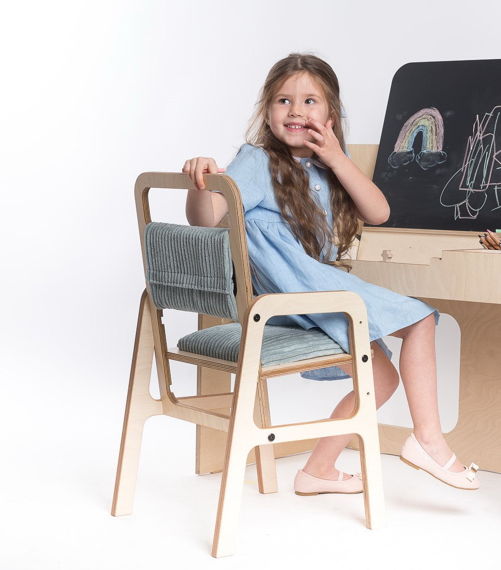 Adjustable Children Chair Luula - Mint Green