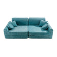 Duża modułowa sofa do zabawy sztruksowa Premium – Turkusowa