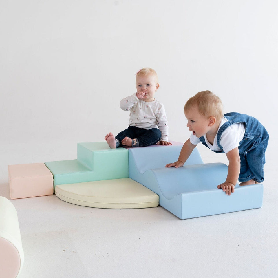 Soft Play 6 Foam Block Set - Light Pastel Explorer