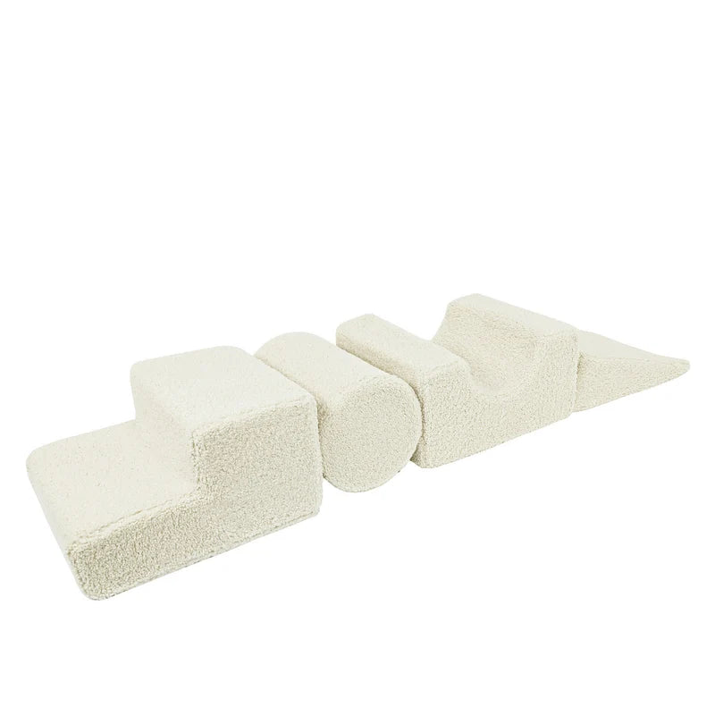 Piankowy zestaw do zabawy Bearly Corduroy – 4 elementy – Kremowy