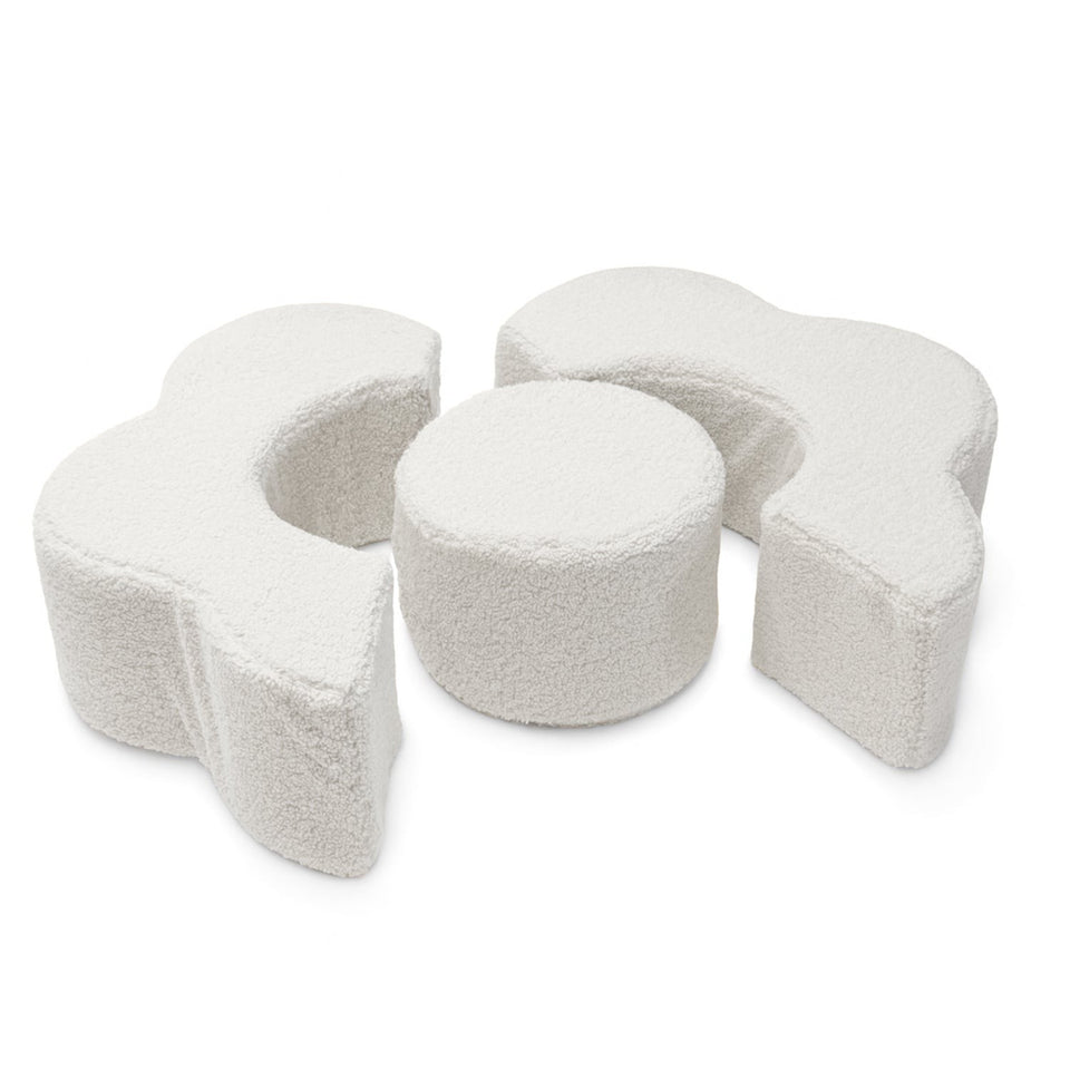 MeowBaby® Foam Flower Shape Set, 3 Elements, Bearly Off White
