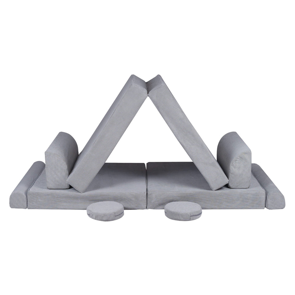 MeowBaby® Large Slimcord Premium Sofa - Gray
