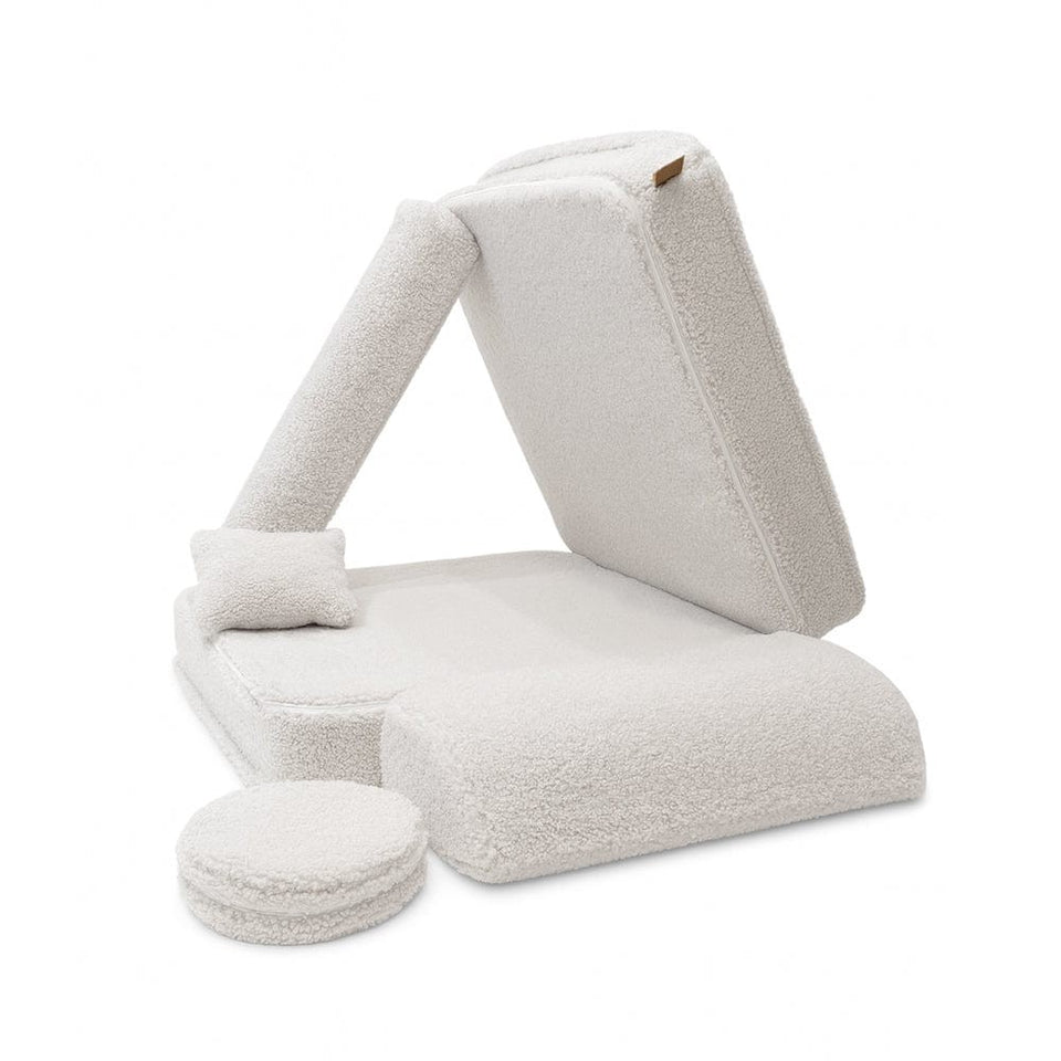 MeowBaby® Modular Children's Chair - 5 Elements, Bearly Off-White