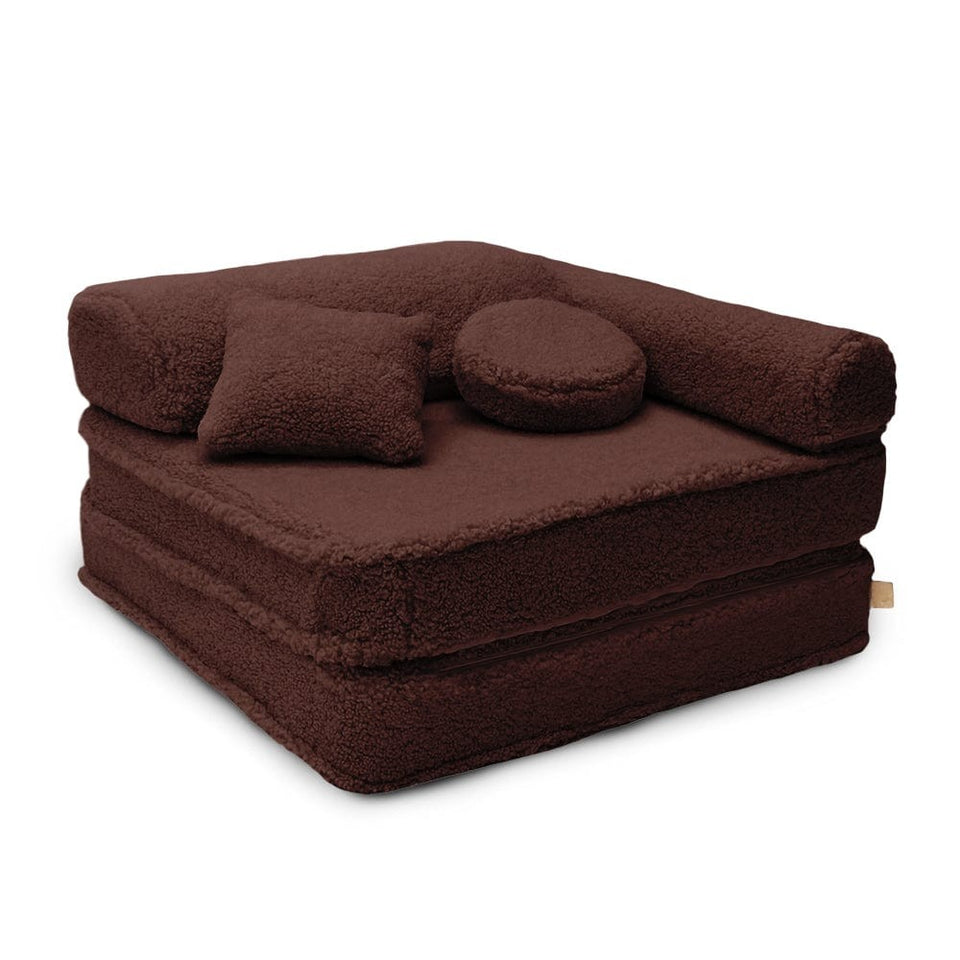 MeowBaby® Modular Children's Chair - 5 Elements, Bearly Dark Brown