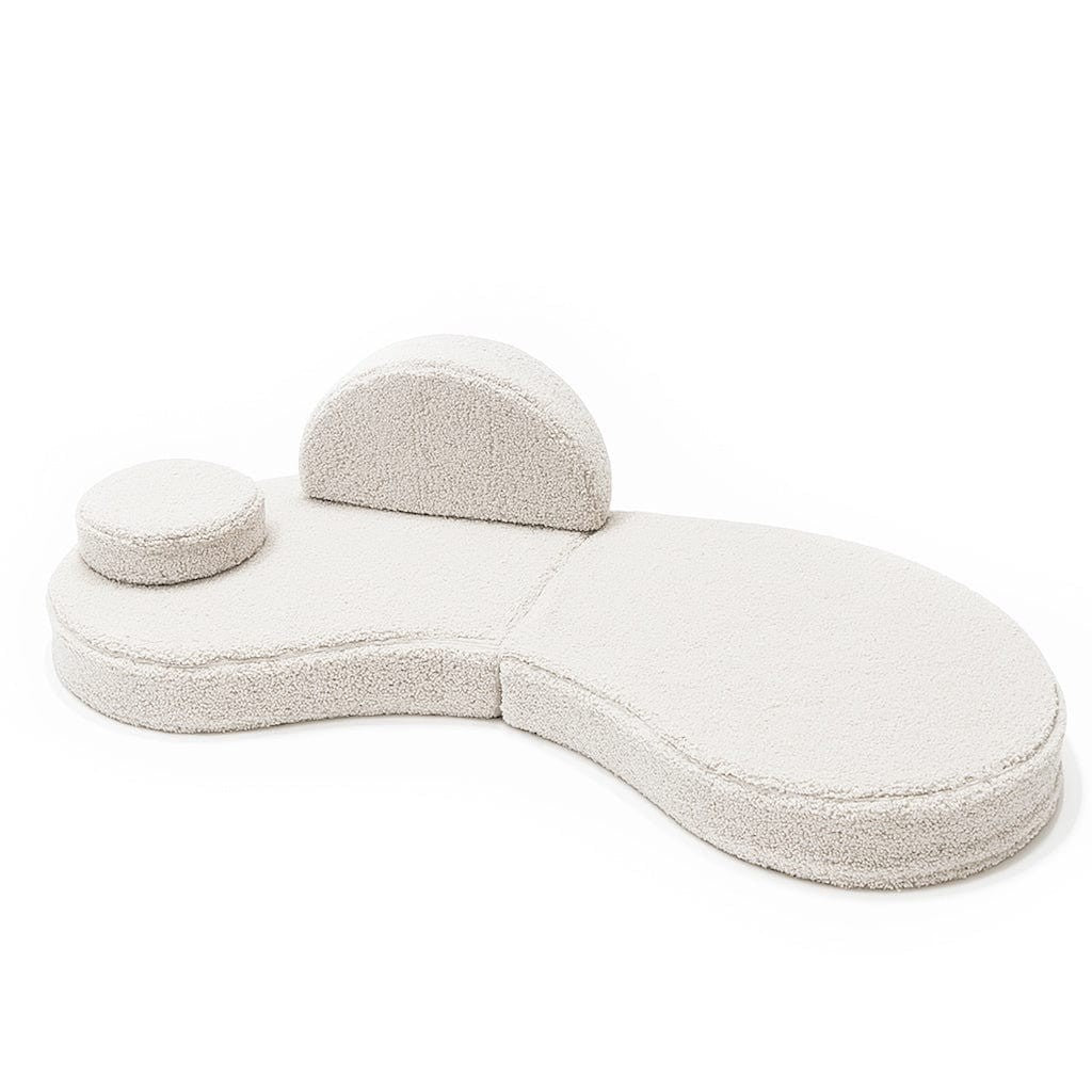 MeowBaby® Modular Sofa Coccolo for Kids – 6 Piece, Bearly Off-White