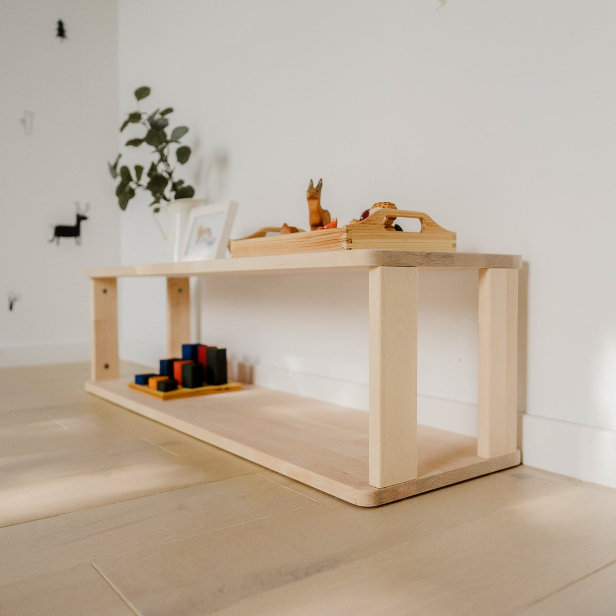 Modular Montessori Shelf Straight - 2 Shelves