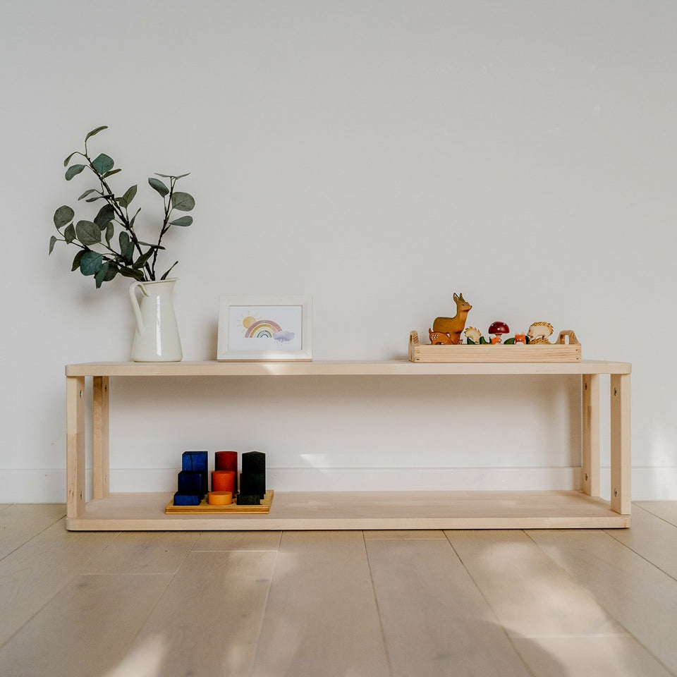 Modular Montessori Shelf Straight - 2 Shelves