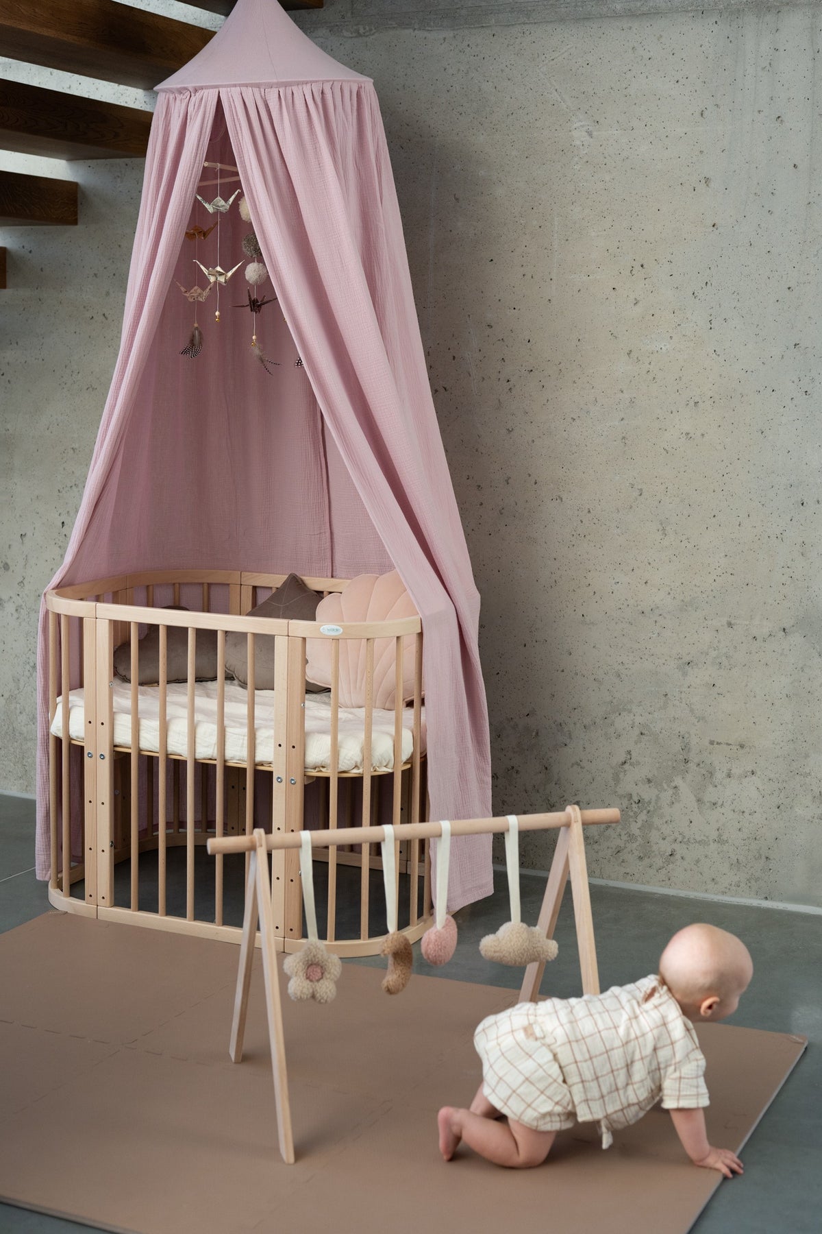 Organic Cotton Canopy - Baby Pink
