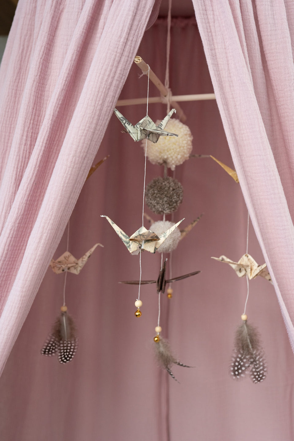 Organic Cotton Canopy - Baby Pink