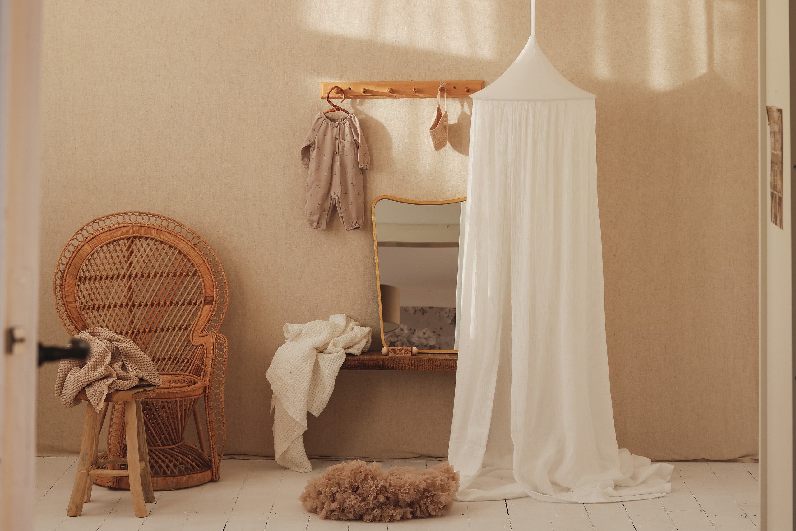 Organic Cotton Canopy - Cream Cotton