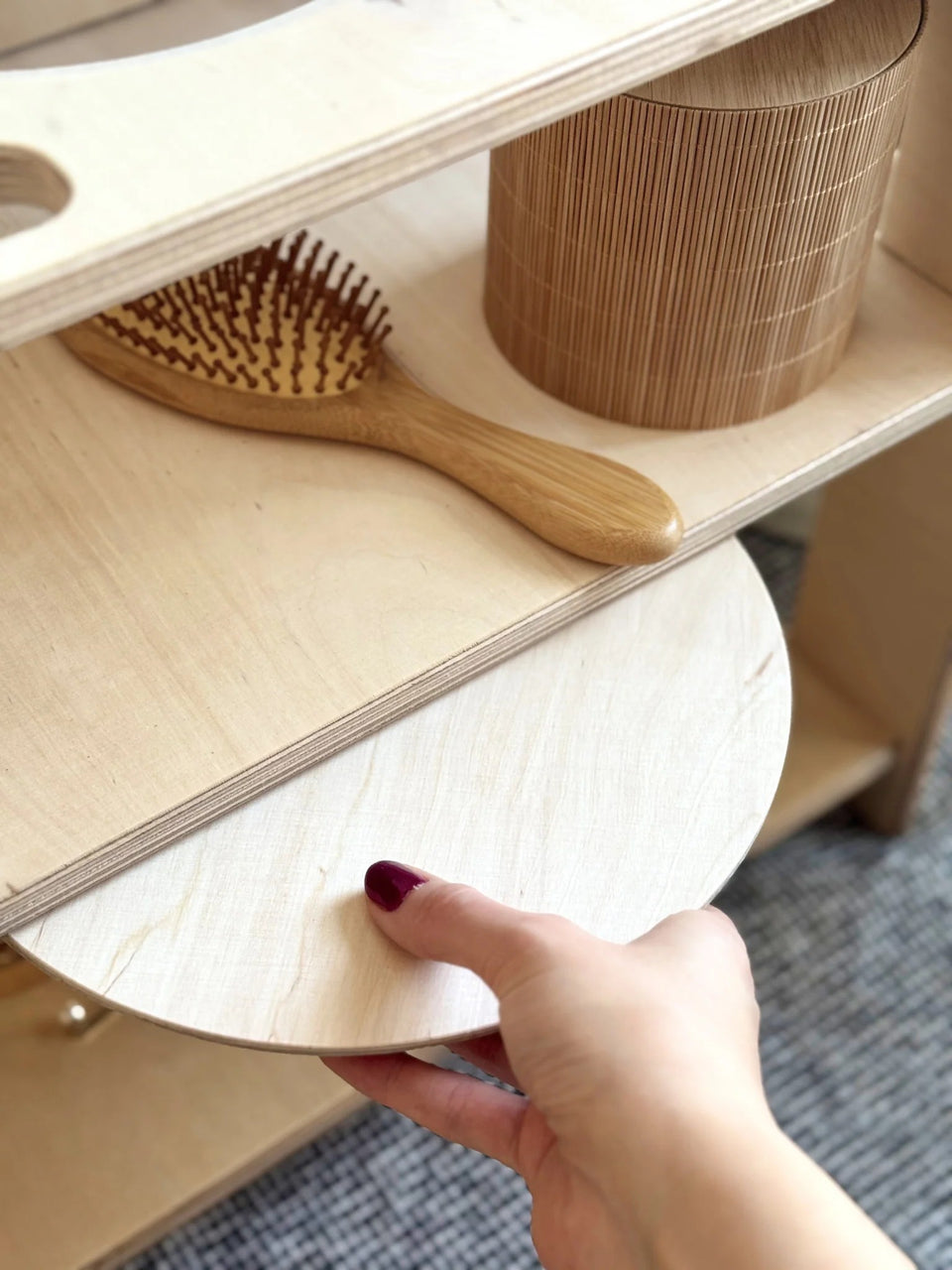 Small Single Montessori Wash Station with Lid