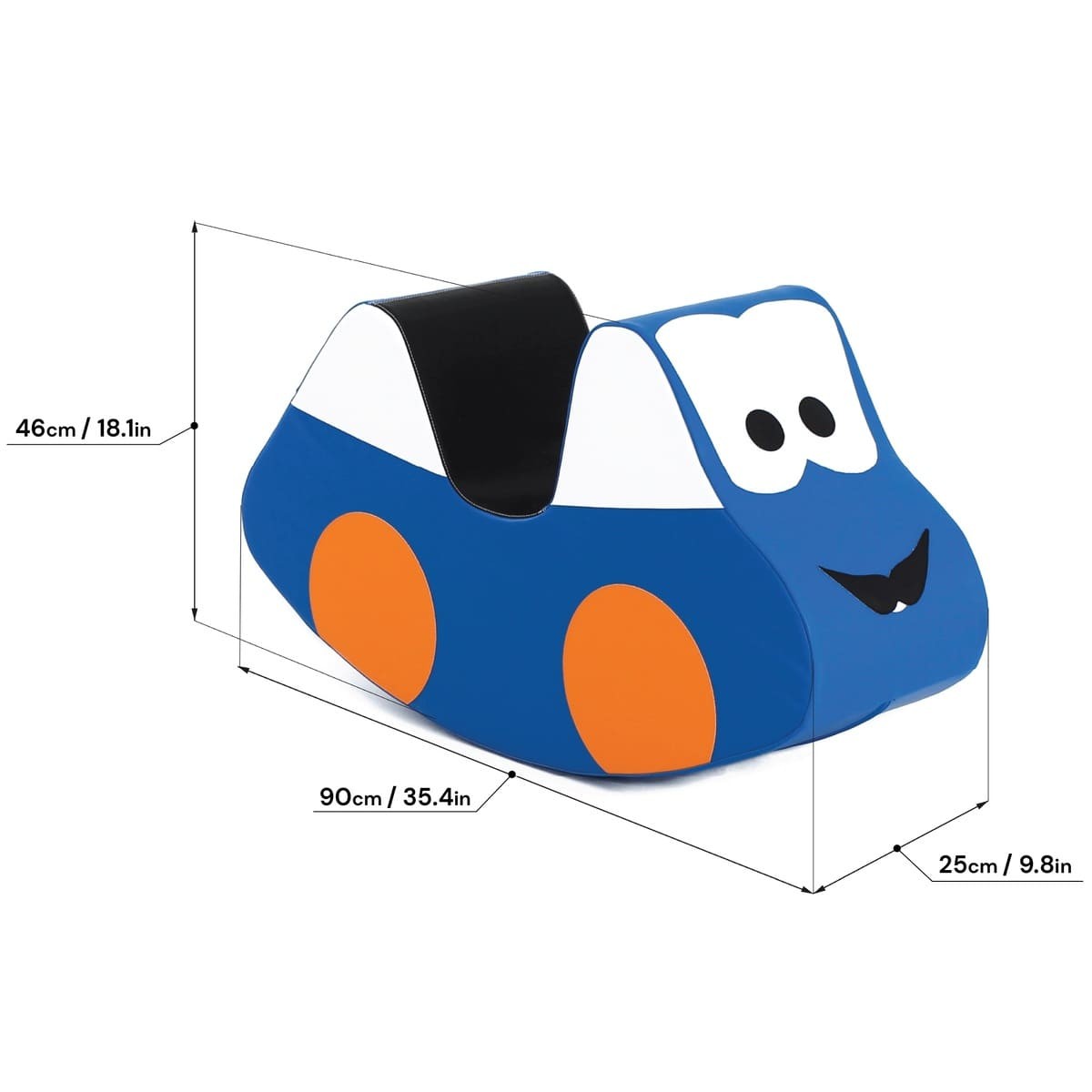 Soft Play Ride On Toy - Blue Car