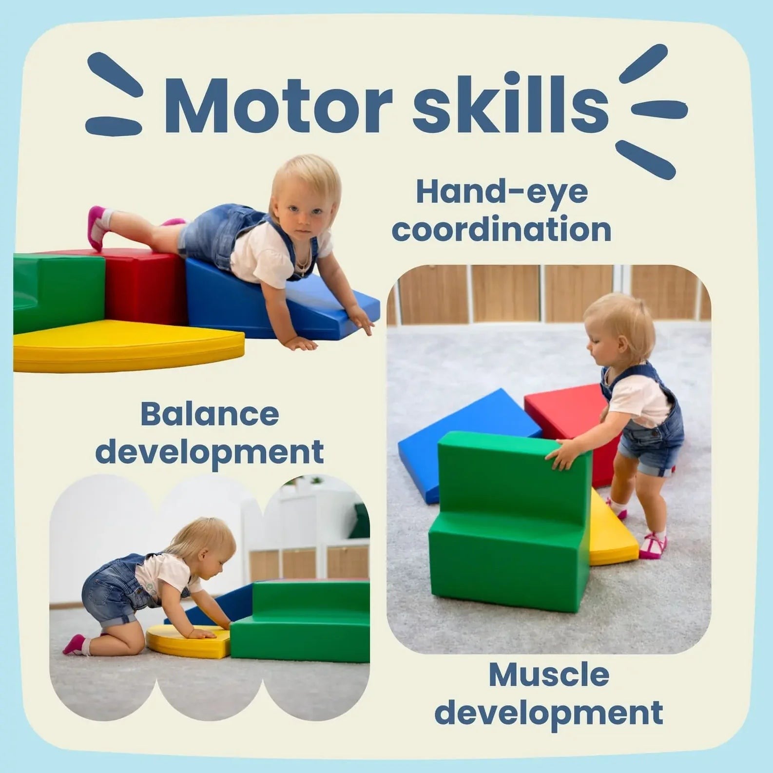 Soft Play Ride On Toy - Blue Car